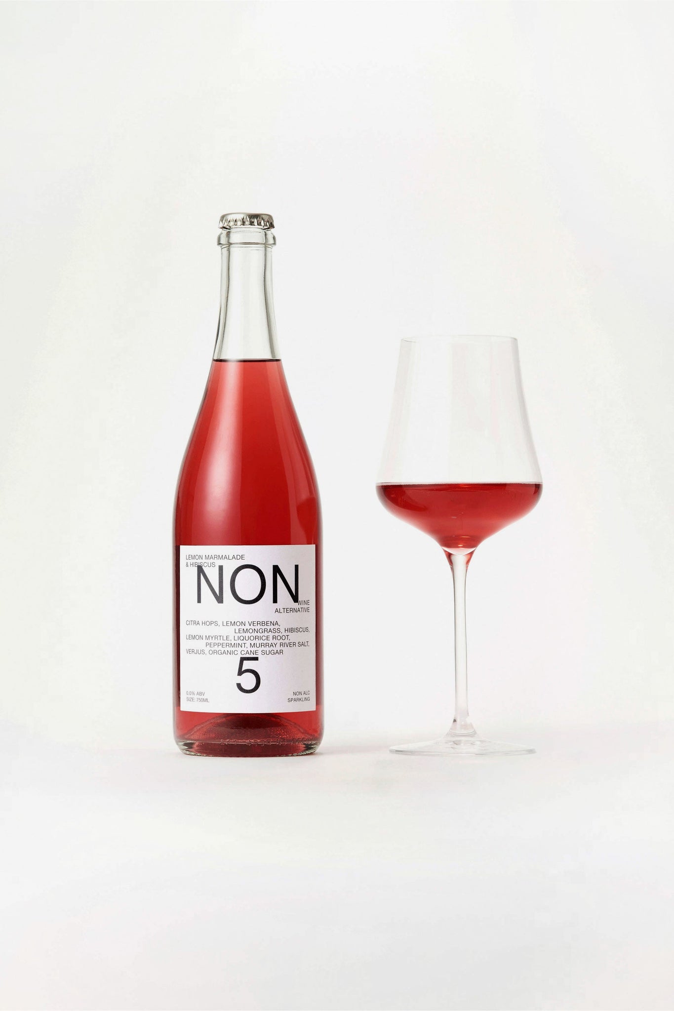NON5 Lemon Marmalade & Hibiscus with Wine Glass